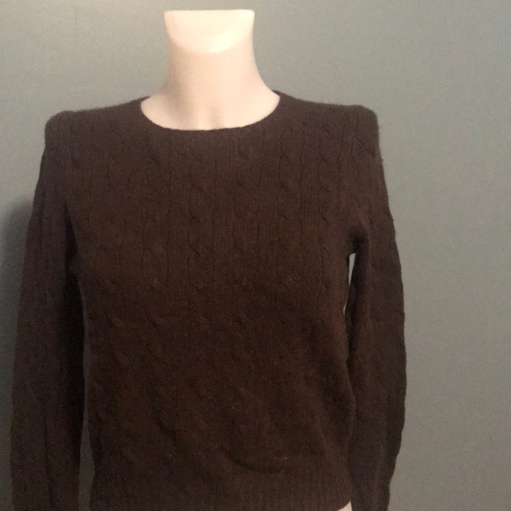 Army Green cable knit cashmere sweater